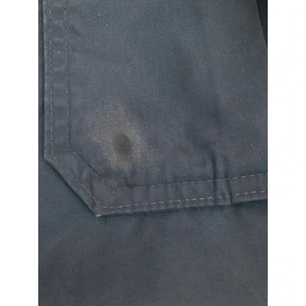 Vtg Woolrich Wool Blend Lined Parka Jacket Mens XL Blue Removable Hood USA Made - Picture 7 of 10